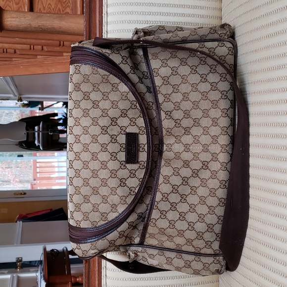 GUCCI GG MONOGRAM CANVAS DIAPER BAG - Picture 2 of 12